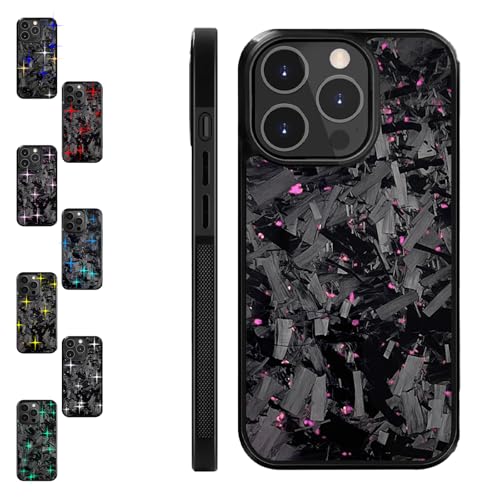 Generisch Forged Carbon Fiber Phone Case, 2025 New Carbon Fiber Phone Case, Support Wireless Charging, for iPhone 16 15 14 13 12 Pro Max (Purple,16 Pro Max) von Generisch
