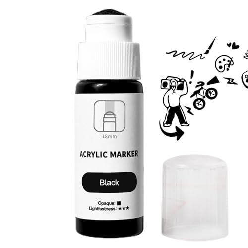 Generisch Graffiti-Marker | 18mm Graffiti-Mopp | Graffiti-Stift Spitze Auf Wasserbasis | 60ml Permanenter Mopp-Graffiti-Marker | Lichtbeständig | Graffiti-Zubehör Für Alle Oberflächen von Generisch