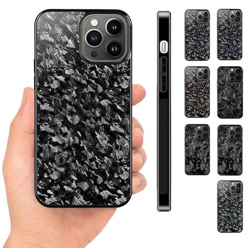 Generisch Hexafiber Phone Case, 2025 New Forged Carbon Fiber Flakes Casefor iPhone 16 15 14 13 12 11, Large Forged Carbon Fiber Flakes Case, Anti-Slip Sides for iPhone Series (11,Black) von Generisch