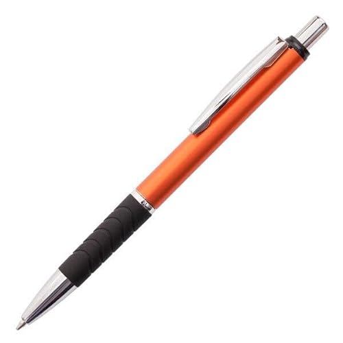 Generisch Hochwertiger Aluminium- Kugelschreiber Andante, Kugelschreiber,Stift (Orange/Schwarz) von Generisch
