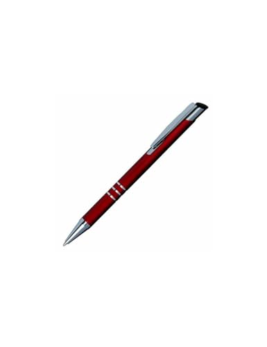 Generisch Hochwertiger Aluminium- Kugelschreiber LINDO, Kugelschreiber,Stift (Dunkelrot) von Generisch