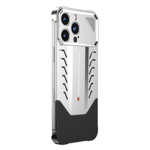 Generisch Hülle aus Aluminiumlegierung für iPhone 16/16 plus/16 pro/16 pro max, luxuriöse Hybridhülle aus Metall und Leder, schlanke, rahmenlose Wärmeableitungshülle Generisch Hülle aus Aluminiumlegierung für iPhone 16/16 plus/16 pro/16 pro max, luxuriöse Hybridhülle aus Metall und Leder, schlanke, rahmenlose Wärmeableitungshülle von Generisch