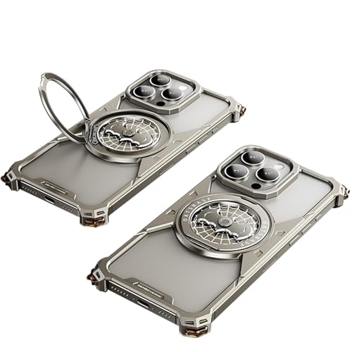 Generisch Innovative Hülle in Fledermausform Für Das iPhone 16 Pro/16 Pro Max, Rahmenloser Ständer Zur Wärmeableitung Und Integrierter Fidget Spinner, Schutz in Militärqualität,16pro,Silver Generisch Innovative Hülle in Fledermausform Für Das iPhone 16 Pro/16 Pro Max, Rahmenloser Ständer Zur Wärmeableitung Und Integrierter Fidget Spinner, Schutz in Militärqualität,16pro,Silver von Generisch