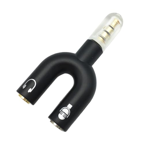 Generisch Kopfhörer Splitter | Adapter Für Kopfhörer - Zwei in Eins Klinkenstecker U-förmig Mikrofon Audio Verbinder für Telefon Laptop PC Männer Frauen von Generisch