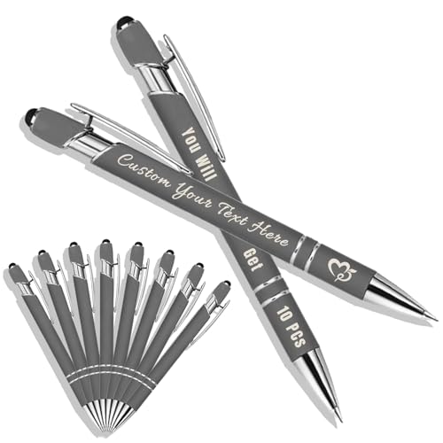 Generisch Kugelschreiber Personalisiert mit Gravur 2 in 1 Kugelschreiber mit Touchpen Kuli Personalisiert Stifte Set 10/20/50/100 Stück, Mehrfarbiger Kugelschreiber #06 Generisch Kugelschreiber Personalisiert mit Gravur 2 in 1 Kugelschreiber mit Touchpen Kuli Personalisiert Stifte Set 10/20/50/100 Stück, Mehrfarbiger Kugelschreiber #06 von Generisch