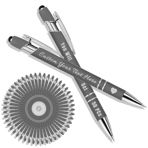 Generisch Kugelschreiber Personalisiert mit Gravur 2 in 1 Kugelschreiber mit Touchpen Kuli Personalisiert Stifte Set 10/20/50/100 Stück, Mehrfarbiger Kugelschreiber #26 Generisch Kugelschreiber Personalisiert mit Gravur 2 in 1 Kugelschreiber mit Touchpen Kuli Personalisiert Stifte Set 10/20/50/100 Stück, Mehrfarbiger Kugelschreiber #26 von Generisch