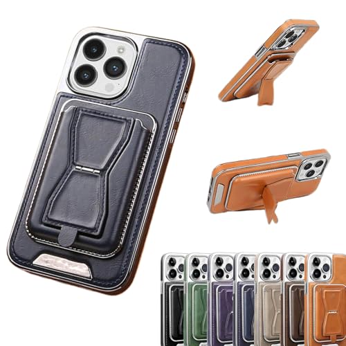 Generisch Luxury Leather for iPhone Case with Removable Magnetic Tape, Rmbmax Leather Invisible Magnetic Phone Case,Compatible with Magsafe for iPhone Case15/14/13/12 Pro Max (Blu,for iPhone15Promax) von Generisch