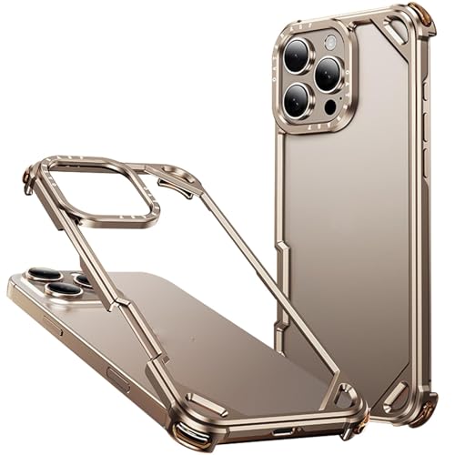 Generisch Metallgehäuse Für iPhone 15 Pro/15 Pro Max, Bare-Metal-Feeling, Minimalistischer Stoßfester Stoßfänger, Wärmeableitung, Schutz in Militärqualität,15pro max,Silver Generisch Metallgehäuse Für iPhone 15 Pro/15 Pro Max, Bare-Metal-Feeling, Minimalistischer Stoßfester Stoßfänger, Wärmeableitung, Schutz in Militärqualität,15pro max,Silver von Generisch