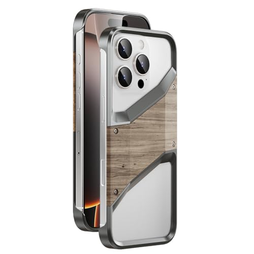 Generisch Metallhülle für iPhone 16/16 plus/16 pro/16 pro max, Holzskelett-Telefonhülle ohne Rahmen zur Wärmeableitung, ultradünne Luxusschale Generisch Metallhülle für iPhone 16/16 plus/16 pro/16 pro max, Holzskelett-Telefonhülle ohne Rahmen zur Wärmeableitung, ultradünne Luxusschale von Generisch