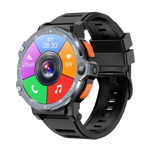 Generisch Modell PG-09 4G LTE GPS Android 8.1 SIM Smart Uhr 64GB Speicher Google Play Herzfrequenzmesser Dual Kameras Satelliten Nevigation Smartwatch (Schwarz) von Generisch