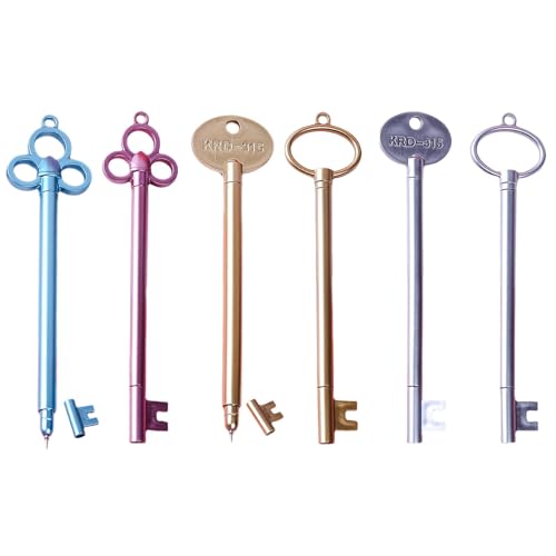 Generisch Retro -Schlüsselstifte, Key Roller Ball Stifte - 6x Vintage Ball Point Nachfüllstifte | Dekorative süße Schulmaterial für Schreiben von Schreibwarenschreiben Generisch Retro -Schlüsselstifte, Key Roller Ball Stifte - 6x Vintage Ball Point Nachfüllstifte | Dekorative süße Schulmaterial für Schreiben von Schreibwarenschreiben von Generisch