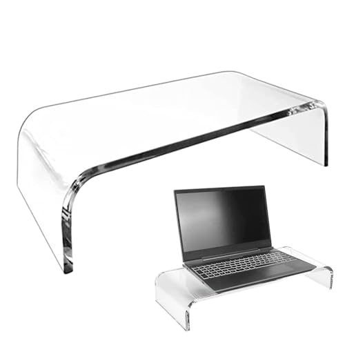 Generisch Schreibtisch-Monitorständer | Transparenter Laptop-PC-Halter, Computer-Riser | Desktop-Tisch-Organizer Mit Bildschirmunterstützung Für- Zuhause, Büros, Arbeitszimmer, Schlafsaal von Generisch