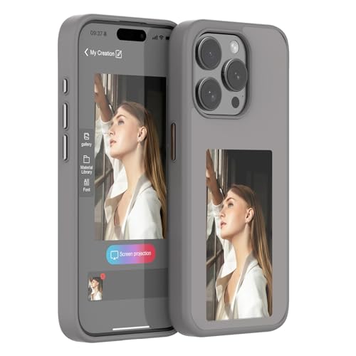 Generisch Smart Ink Screen Phone Case, E Ink Phone, Smart Ink Screen-Telefonhülle, E Ink Case iPhone (Grau, for iPhone 14Pro) von Generisch