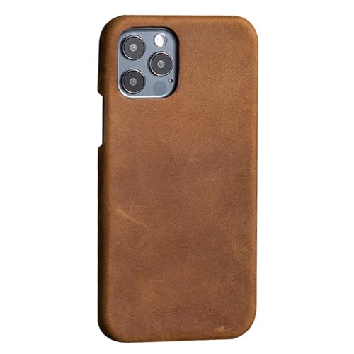 Generisch Stoßfeste Hülle Für iPhone 16/ 16Plus/ 16Pro/ 16 Pro Max, Crazy Horse Texture Slim Case Business Style Schutzhülle Mit Erhöhten Kanten,16pro,Brown von Generisch