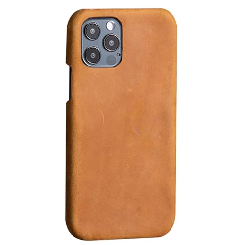 Generisch Stoßfeste Hülle Für iPhone 16/ 16Plus/ 16Pro/ 16 Pro Max, Crazy Horse Texture Slim Case Business Style Schutzhülle Mit Erhöhten Kanten,16pro,Orange von Generisch