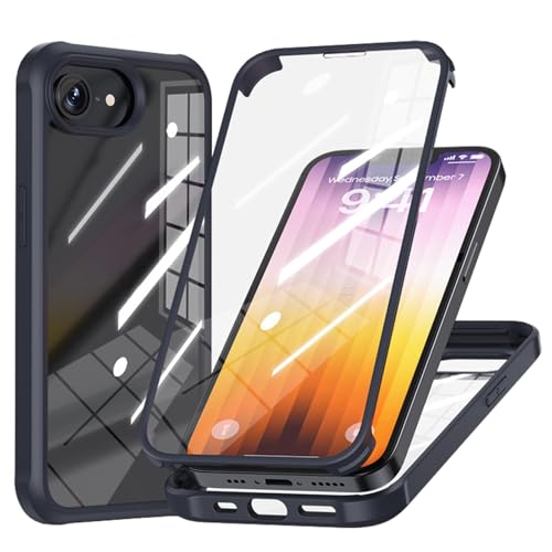 Generisch Stoßfeste Hülle Für iPhone 16 E/SE4, Klare, Ultradünne Handyhülle, Vollständiger Schutz, Unterstützt Kabellose Ladeabdeckung,16E,Blue von Generisch