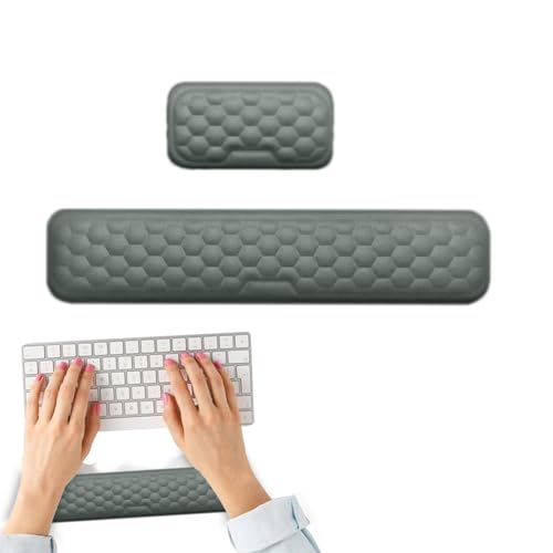 Generisch Tastatur- und Mausauflagen, Tastatur-Handgelenkauflage aus Memory-Schaum | 2 Stück bequeme Handgelenkauflage aus Memory-Schaum - Ergonomisches Tastatur-Mauspad-Set, rutschfeste von Generisch