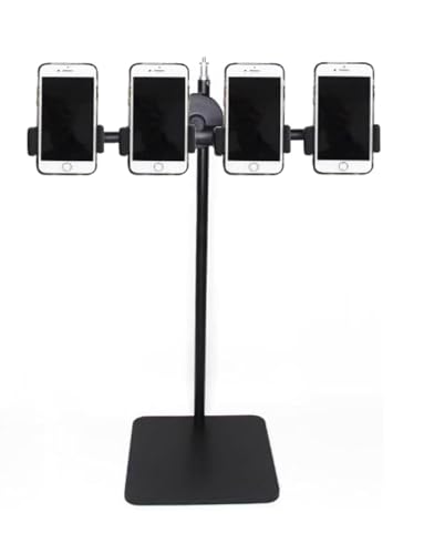 Generisch Um 360 ° drehbarer Ständer for die Gruppensteuerung von Mobiltelefonen, Ständer for die Platzierung mehrerer Mobiltelefone, for Live-Streaming, Videokonferenzen, Spiele(1 Row 4 Seats) von Generisch