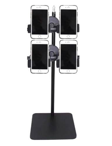 Generisch Um 360 ° drehbarer Ständer for die Gruppensteuerung von Mobiltelefonen, Ständer for die Platzierung mehrerer Mobiltelefone, for Live-Streaming, Videokonferenzen, Spiele(2 Row 4 Seats) von Generisch