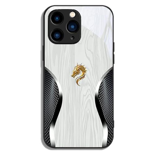 Generisch Urgalaxy Personalized Dragon Compatible with Glass Phone Case, All-Inclusive Anti-Fall Tempered Glass Case for iPhone 16/15/14/13Pro Max (15,White) von Generisch