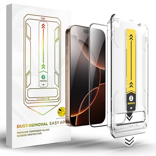 Generisch schutzfolie I Phone, mit applikator für eine problemlose Anwendung, anti fingerabdruck mit rand, 9H, screenprotector (iPhone 16Plus) von Generisch