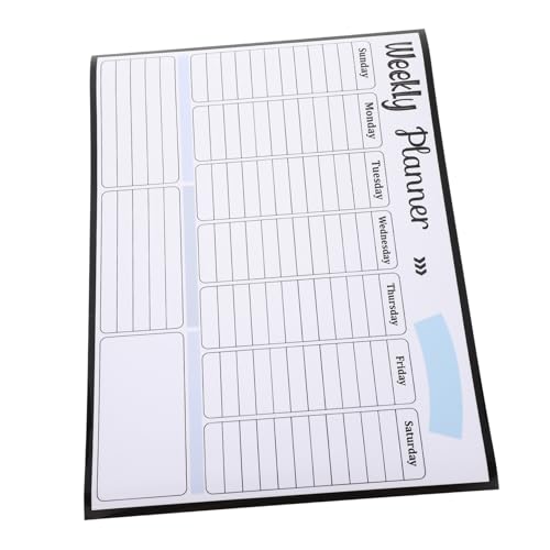 Generisch weiches Whiteboard für digitaler Wecker Planke Essensplaner Tag Uhr büroartikel büromaterial Notizblock kühlschrank multifunktionale Zeitplantafel Wochenplantafel das Haustier Weiß von Generisch