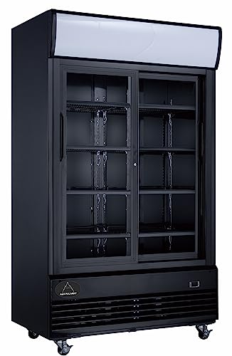 Getränkekühlschrank Flaschenkühlschrank schwarz 1.013 L mit Glastüren abschließbar LED-Bel. 0°bis+10°C Einlegeroste verstellbar von Generisch