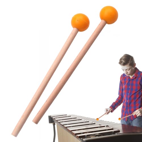 Gong-Schlägel – Holz-Percussion-Schlägel mit Hartgummikopf, Keyboard-Drumsticks, exquisite Verarbeitung für Marimba, Glockenspiel, Percussion-Instrumente, professionelles Marimba-Spielzubehör Gong-Schlägel – Holz-Percussion-Schlägel mit Hartgummikopf, Keyboard-Drumsticks, exquisite Verarbeitung für Marimba, Glockenspiel, Percussion-Instrumente, professionelles Marimba-Spielzubehör von Generisch