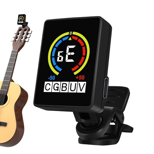 Guitar Tuner Clip On - Schnelles & genaues digitales Clip-Tuner für E-Gitarre | Chromatisches Stimmgerät mit LCD-Display für Bass, Ukulele & mehr | Kleines Auto-Kalibrierungs-Tuner mit von Generisch