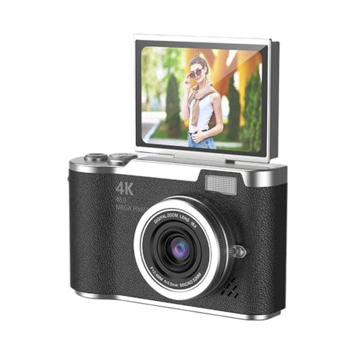 HD-Digitalkamera, 6,1 cm (2,4 Zoll), High-Definition-Display, wiederaufladbare Kameras, 180° Flip-Bildschirm, Selfile F4F7 Kamera, Anfänger, Erwachsene für Kinder von Generisch
