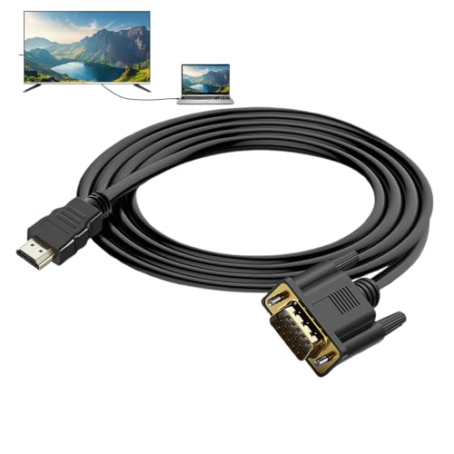 HD to VGA Cable, Stable Transmission Adapter Cord, 5.91 feet Electronics Accessory for Projector, Laptop, Desktop, Computer Monitor, Clear Video and Reliable Connectivity von Generisch