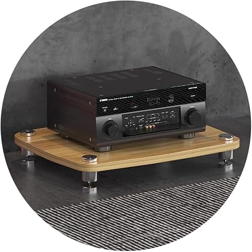 HIFI Audio Cabinet Stand - 4-lagiges MDF-Regal für Plattenspieler mit stoßdämpfenden Füßen und Endstufe Ablage HIFI Audio Cabinet Stand - 4-lagiges MDF-Regal für Plattenspieler mit stoßdämpfenden Füßen und Endstufe Ablage von Generisch