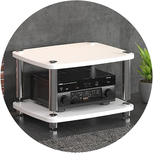 HIFI Audio Cabinet Stand - 4-lagiges MDF-Regal für Plattenspieler mit stoßdämpfenden Füßen und Endstufe Ablage HIFI Audio Cabinet Stand - 4-lagiges MDF-Regal für Plattenspieler mit stoßdämpfenden Füßen und Endstufe Ablage von Generisch