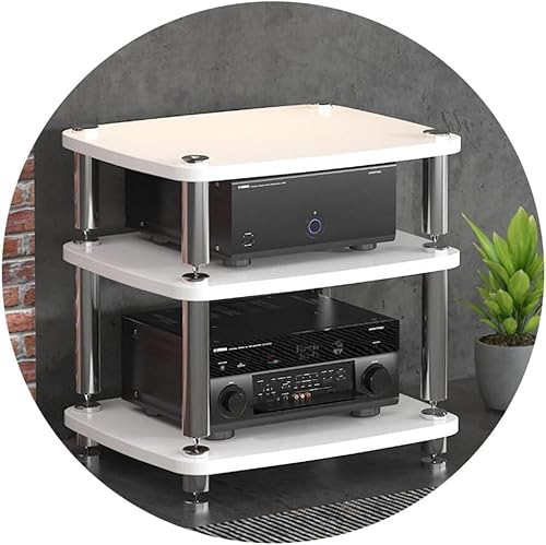 HIFI Audio Cabinet Stand - 4-lagiges MDF-Regal für Plattenspieler mit stoßdämpfenden Füßen und Endstufe Ablage HIFI Audio Cabinet Stand - 4-lagiges MDF-Regal für Plattenspieler mit stoßdämpfenden Füßen und Endstufe Ablage von Generisch