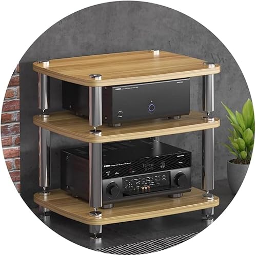 HIFI Audio Cabinet Stand - 4-lagiges MDF-Regal für Plattenspieler mit stoßdämpfenden Füßen und Endstufe Ablage HIFI Audio Cabinet Stand - 4-lagiges MDF-Regal für Plattenspieler mit stoßdämpfenden Füßen und Endstufe Ablage von Generisch