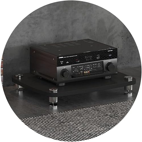 HIFI Audio Schrank Ständer, 4-lagiges MDF-Gestell mit stoßdämpfenden Füßen, Endstufe Regal für Plattenspieler und Audiogeräte HIFI Audio Schrank Ständer, 4-lagiges MDF-Gestell mit stoßdämpfenden Füßen, Endstufe Regal für Plattenspieler und Audiogeräte von Generisch