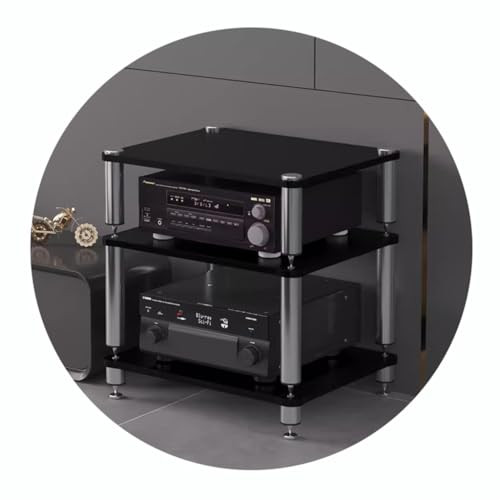 HIFI Ständer AV Regal mit stoßdämpfenden Füßen - 2/3/4 Ebenen HiFi Rack Audio Rack für Audio Video Komponenten Schrank und Plattenspieler Ständer HIFI Ständer AV Regal mit stoßdämpfenden Füßen - 2/3/4 Ebenen HiFi Rack Audio Rack für Audio Video Komponenten Schrank und Plattenspieler Ständer von Generisch