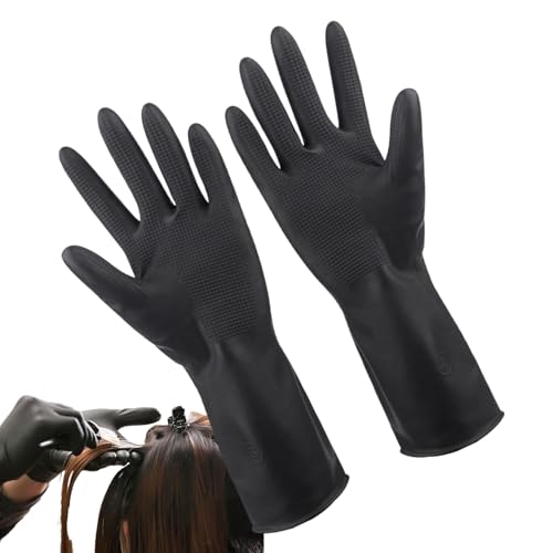 Haarfärbehandschuhe | Handschuhe Zum Haarefärben Mit Anti-Rutsch-Beschichtung,Wasserdichte Latex-Handschuhe mit Rutschfest für KFZ-Werkstatt Küchenarbeiten Malen Fleischverarbeitung Grillen Geschirrsp Haarfärbehandschuhe | Handschuhe Zum Haarefärben Mit Anti-Rutsch-Beschichtung,Wasserdichte Latex-Handschuhe mit Rutschfest für KFZ-Werkstatt Küchenarbeiten Malen Fleischverarbeitung Grillen Geschirrsp von Generisch