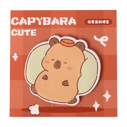 Haftnotizen – Niedliche Haftnotizen | Haftnotizen Set | Cartoon Capybara Sticky Tabs Notizblöcke | 30 Blatt abnehmbare Notizblöcke | Klassenzimmerbedarf | Schulbedarf für Schüler Lehrer Planer von Generisch