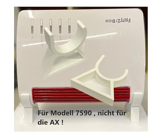 Halterung passend für FritzBox Router 7590, Ständer, Standfüsse, von Generisch