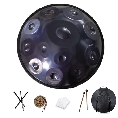 Handpan Drum - Professional Performance Hand Drum in D Minor, 440 Hz Handpan Drum with 9/10/12 Notes, with Soft Handpan Bag Steel Percussion Instrument (Blue, 12 Notes) von Generisch