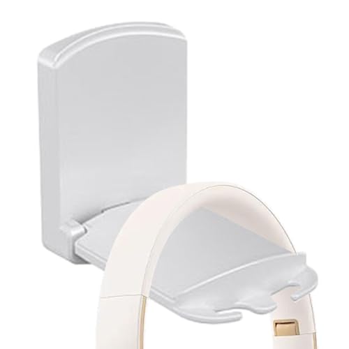 Headset-Wandhalterung, faltbare, stabile Rückseite, selbstklebende Kopfhörerhalterung – multifunktionale, kreative Kopfhörer-Halterung mit Anti-Rutsch-Pad für Schlafzimmer, Spielzimmer, Arbeitszimmer von Generisch