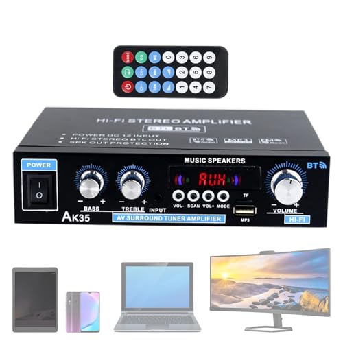 Heimverstärker,Stereo-Verstärker - Kabelloser HiFi Surround Player mit Multimode für TV, Mikrofon, Karaoke, Heimkino, Radio & Garage Heimverstärker,Stereo-Verstärker - Kabelloser HiFi Surround Player mit Multimode für TV, Mikrofon, Karaoke, Heimkino, Radio & Garage von Generisch