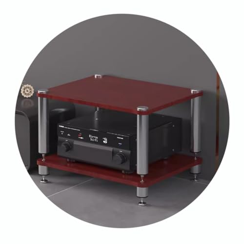 HiFi-Audio-Regal mit 2/3/4 Ebenen, AV-Regal für Plattenspieler und Geräte, stoßdämpfende Füße, langlebiger Audio-Schrank für Heimkino, 60 x 48 x 40 cm, Rot HiFi-Audio-Regal mit 2/3/4 Ebenen, AV-Regal für Plattenspieler und Geräte, stoßdämpfende Füße, langlebiger Audio-Schrank für Heimkino, 60 x 48 x 40 cm, Rot von Generisch
