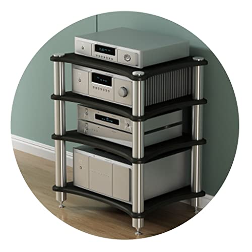 HiFi-Audio-Schrank mit stoßdämpfenden Füßen, ideal für Stereo-Geräte, Spielekonsolen und Streaming-Geräte, verbessert das Audioerlebnis von Generisch
