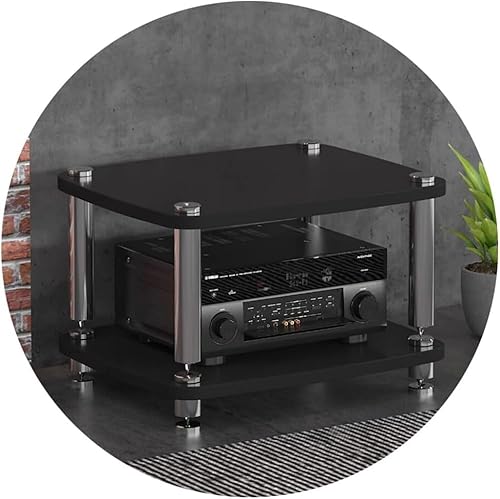 HiFi-Audio-Schrankständer, 4-lagiges MDF-Audio-Rack mit stoßdämpfenden Füßen für Plattenspieler und Endverstärker-Ausrüstung HiFi-Audio-Schrankständer, 4-lagiges MDF-Audio-Rack mit stoßdämpfenden Füßen für Plattenspieler und Endverstärker-Ausrüstung von Generisch