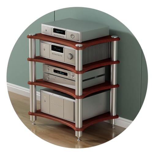 HiFi-Audio-Schrankständer für Plattenspieler und Endstufe, MDF-Konstruktion mit stoßdämpfenden Füßen, ideal für die Organisation und den Schutz von Audiogeräten HiFi-Audio-Schrankständer für Plattenspieler und Endstufe, MDF-Konstruktion mit stoßdämpfenden Füßen, ideal für die Organisation und den Schutz von Audiogeräten von Generisch