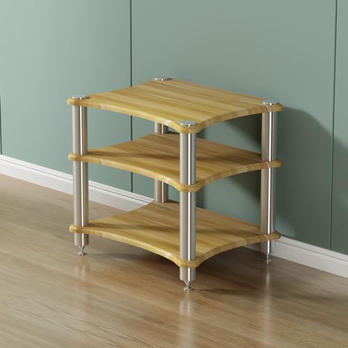HiFi-Audio-Schrankständer für Plattenspieler und Endstufe, MDF-Konstruktion mit stoßdämpfenden Füßen, ideal für die Organisation und den Schutz von Audiogeräten HiFi-Audio-Schrankständer für Plattenspieler und Endstufe, MDF-Konstruktion mit stoßdämpfenden Füßen, ideal für die Organisation und den Schutz von Audiogeräten von Generisch