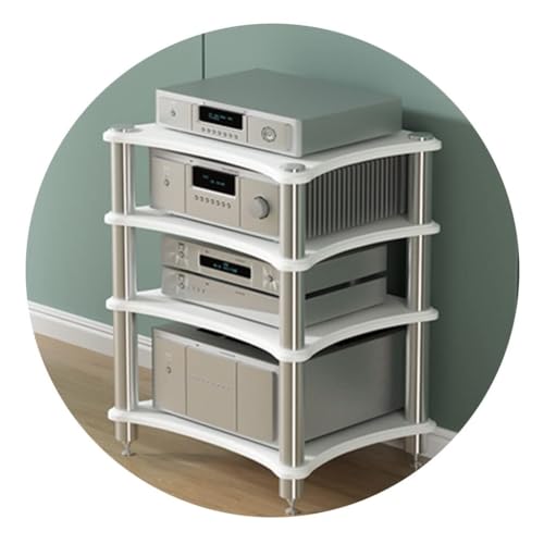 HiFi-Audio-Schrankständer für Plattenspieler und Endstufe, MDF-Konstruktion mit stoßdämpfenden Füßen, ideal für die Organisation und den Schutz von Audiogeräten HiFi-Audio-Schrankständer für Plattenspieler und Endstufe, MDF-Konstruktion mit stoßdämpfenden Füßen, ideal für die Organisation und den Schutz von Audiogeräten von Generisch