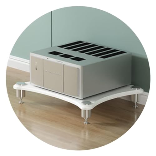 HiFi-Audio-Schrankständer für Plattenspieler und Endstufe, MDF-Konstruktion mit stoßdämpfenden Füßen, ideal für die Organisation und den Schutz von Audiogeräten HiFi-Audio-Schrankständer für Plattenspieler und Endstufe, MDF-Konstruktion mit stoßdämpfenden Füßen, ideal für die Organisation und den Schutz von Audiogeräten von Generisch
